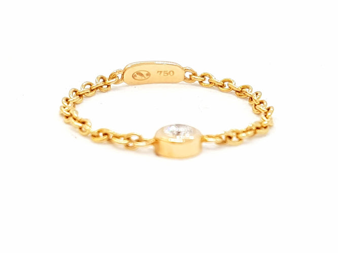 Bague 54 Bague Chaînette Or rose Diamant 58 Facettes 578666RV