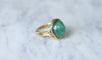 Bague Bague Or jaune cabochon d'Emeraude 58 Facettes