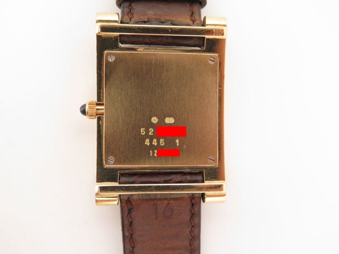 Montre montre CHOPARD your hour or jaune et cuir quartz 58 Facettes 254883