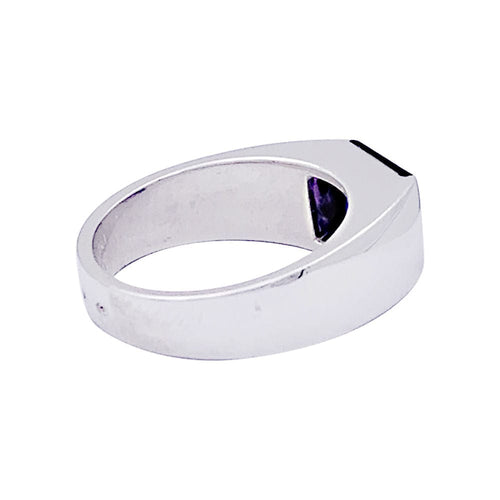 Bague 55 Bague Cartier, "Tank", or blanc, améthyste. 58 Facettes 33391