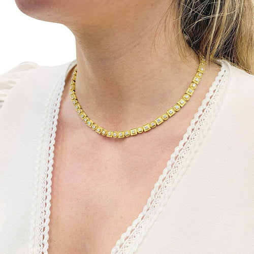 Collier Collier Lalaounis, "Byzantine", or jaune et diamants. 58 Facettes 33275