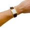 Montre Montre Jaeger Lecoultre en or jaune, diamants, bracelet cuir. 58 Facettes 29595