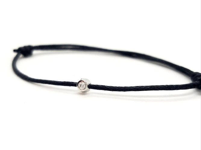 Bracelet Bracelet Cordon Or blanc Diamant 58 Facettes 578845RV