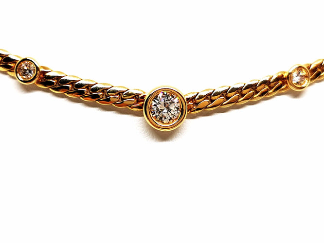 Collier Collier Maille anglaise Or jaune Diamant 58 Facettes 1696412CN