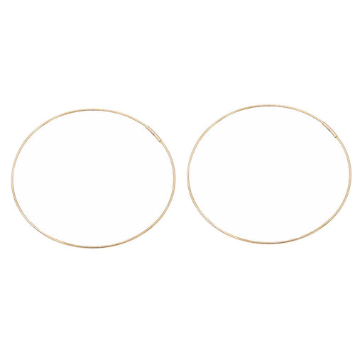 Boucles d'oreilles Ginette NY Boucles d'oreilles Créoles Jumbo Circle Hoops Or rose 58 Facettes 2322881CN