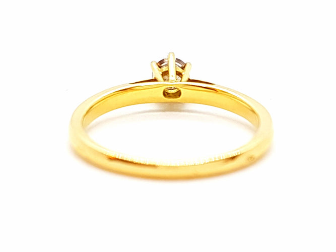 Bague 53 Bague Solitaire Or jaune Diamant 58 Facettes 06338CD
