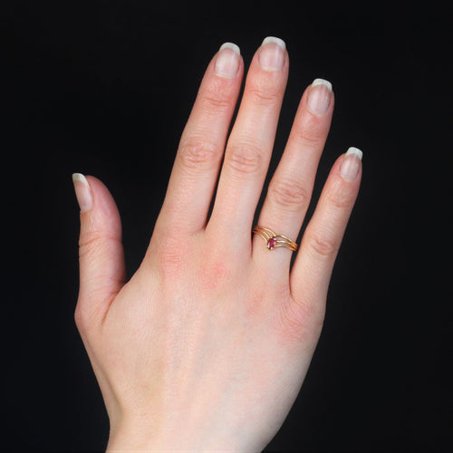 Bague 56 Bague d'occasion rubis 3 anneaux 58 Facettes CV85