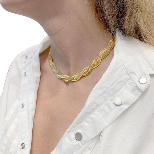 Collier Collier Buccellati, tresse en or jaune. 58 Facettes 31638