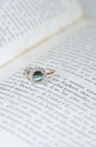 Bague Bague marguerite oeil de chat diamants 58 Facettes
