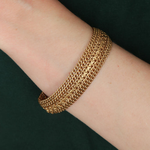 Bracelet Bracelet Manchette or jaune 58 Facettes