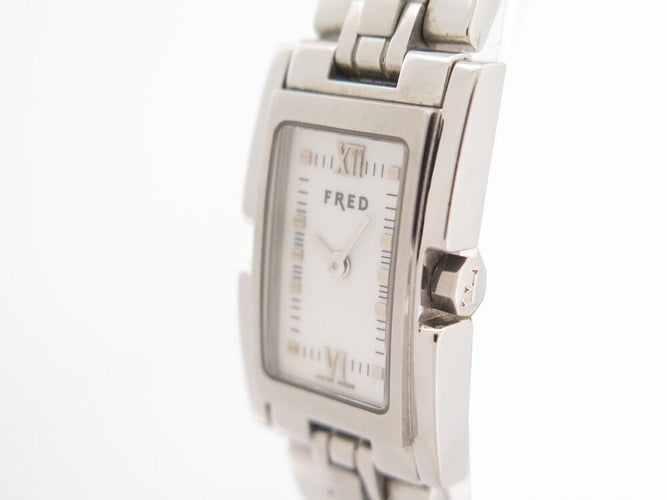 Montre montre FRED 28 mm quartz en acier palladie palladium 58 Facettes 257863