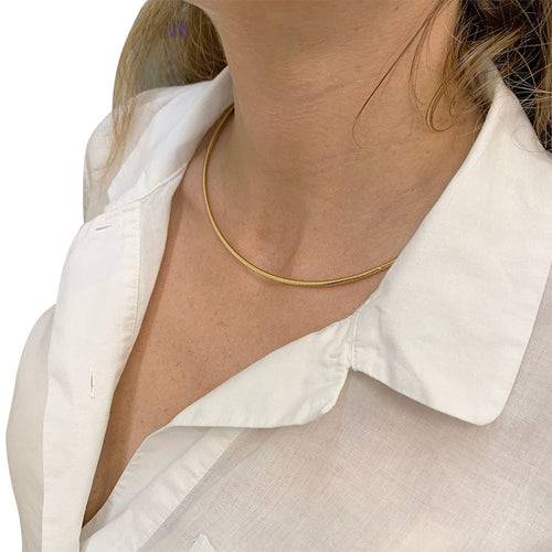 Collier Collier Stern omega or jaune, diamants. 58 Facettes 31881