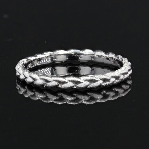 Bague 50 Alliance tresse ciselée or blanc 58 Facettes TRE2.0B