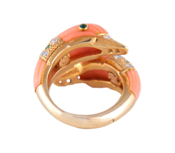 Bague 50 BAGUE VAN CLEEF & ARPELS "DAUPHINS" 58 Facettes BO/220040 RIV