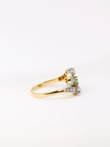 Bague Bague Art Nouveau diamants émeraude 58 Facettes J34