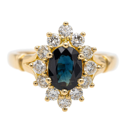 Bague 56 Bague Pompadour Or jaune Saphir 58 Facettes 2601749CN