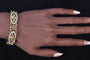 Bracelet Bracelet vintage or émail blanc attribué à Lucien Gautrait 58 Facettes 23086-0159