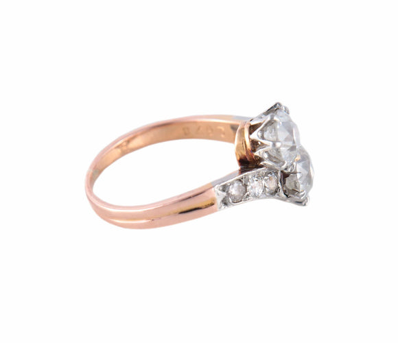Bague BAGUE "TOI & MOI" OR & PLATINE 58 Facettes BO/220128