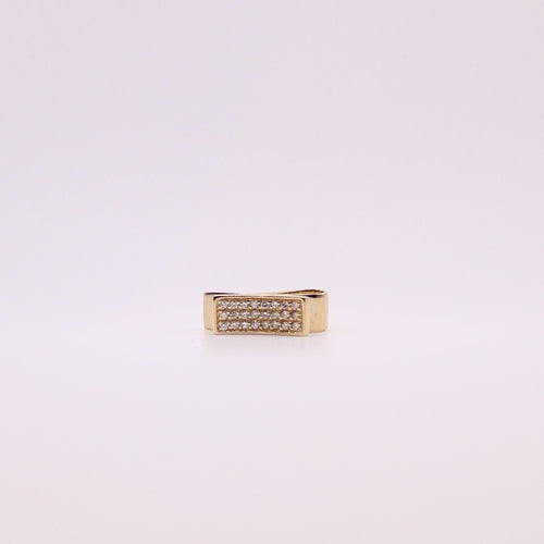 Pendentif Pendentif Moderne or jaune et pavage de diamants 58 Facettes
