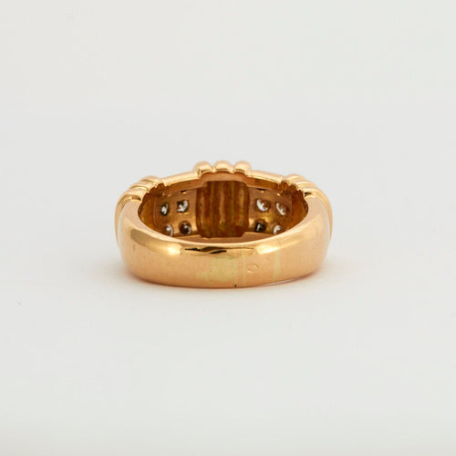 Bague Bague à godrons or jaune et diamants 58 Facettes