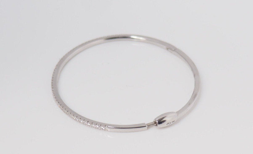 Bracelet Bracelet Jonc Or blanc Diamants 58 Facettes 30939