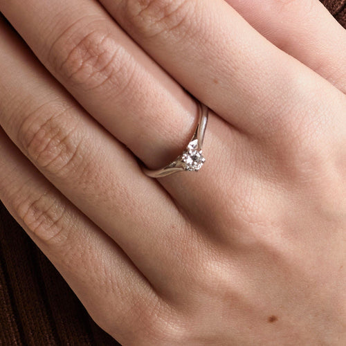 Bague 53 Bague Solitaire Diamant 0.30ct 58 Facettes