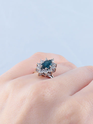 Bague Bague Marquise diamants et saphir 58 Facettes 2008