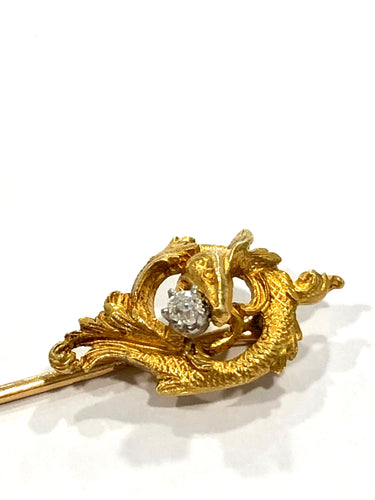 Broche Broche or jaune et diamant 58 Facettes