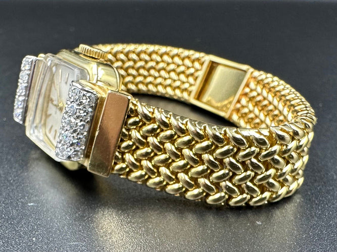 Montre OMEGA - Montre vintage 1950, or et diamants 58 Facettes