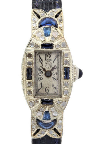 Montre MONTRE ART-DÉCO SAPHIRS ET DIAMANTS 58 Facettes 051061