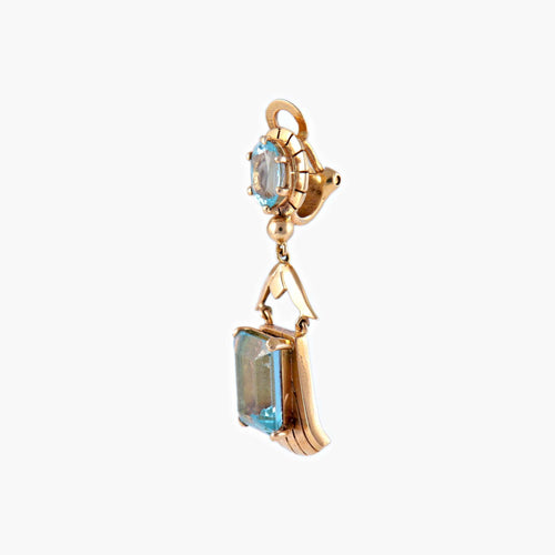 Boucles d'oreilles Boucles d'oreilles Clips Aigues-marines 58 Facettes