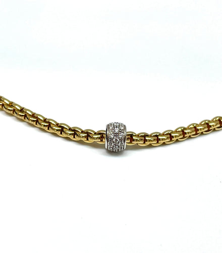 Collier Parure 2 pièces signée FOPE en or 18 carats et diamants 58 Facettes