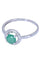 Bague 51 BAGUE MODERNE ÉMERAUDE ET DIAMANTS 58 Facettes 067971