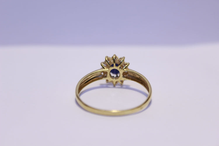 Bague 62 Bague Diamants et Saphir 58 Facettes