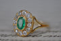 Bague 54 Bague marguerite Emeraude Diamants 58 Facettes