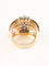 Bague 59 Bague en or jaune, platine et diamants 58 Facettes