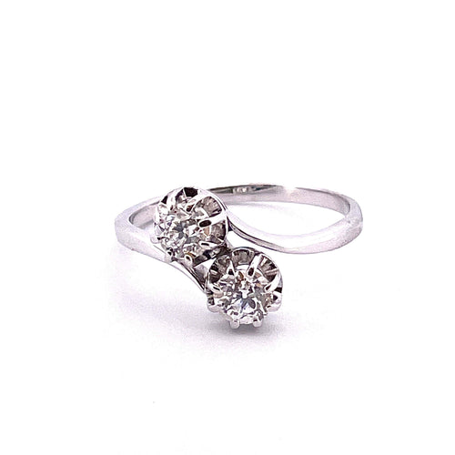 Bague 61 Bague Toi et Moi diamants 58 Facettes