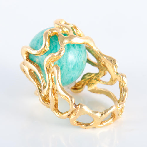 Bague 52 Bague Gilbert Albert Or jaune 8 billes interchangeables 58 Facettes