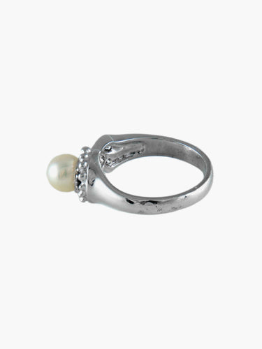 Bague Bague Perle et Diamants 58 Facettes
