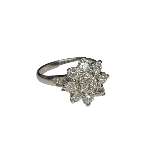 Bague BAGUE MARGUERITE PLATINE DIAMANTS 58 Facettes