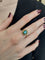 Bague 53 BAGUE POMPADOUR ÉMERAUDE ET DIAMANTS 58 Facettes 078181