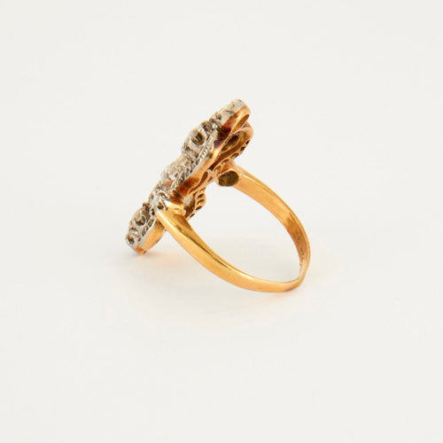 Bague 53 Bague Marquise volutes Diamants 58 Facettes