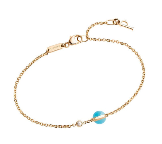 Bracelet PIAGET - Bracelet "Possession" Or Rose, Diamant & Turquoise 58 Facettes G36PB918