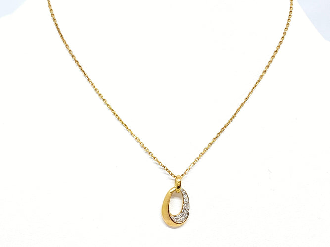 Collier Collier Chaîne + pendentif Or jaune Diamant 58 Facettes 05792CD
