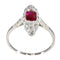 Bague 53 Bague Art Déco Rubis sang de Pigeon 58 Facettes 23249-0135