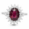 Bague Bague or gris rubis diamants 58 Facettes 61200056