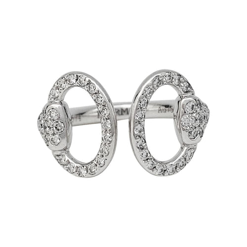 Bague 52 Bague Hermès, "Nausicaa", or blanc, diamants. 58 Facettes 30843