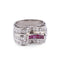 Bague Bague Tank Platine Diamant Rubis 58 Facettes 1
