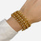 Bracelet Bracelet vintage en or rose, platine et diamants. 58 Facettes 31649