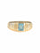 Bague Or Jaune / Aigue-marine / 49 BAGUE OR & AIGUE-MARINE 58 Facettes BO/220011 STA